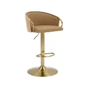 Evander Gold Gas Lift Bar Stool