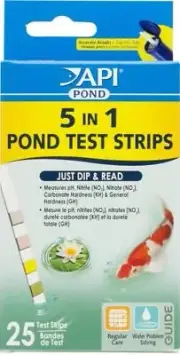 Aquarium, API Pondcare 5-in-1 Pond Test Strips (25 count)