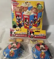 2 Disney Jr. Mickey Mouse 36 Cupcake Inserts Birthday Party 4 Snack Boxes