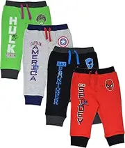 [Marvel] Avengers Black Panther Hulk Spider-Man Captain America 4 Pack Jogger Pants Infant to Big Kid