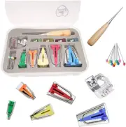 Bias Tape Maker Kits All 5 Sizes 6MM 9MM 12MM 18MM 25MM Binding Foot Craft Clips