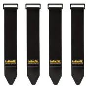4Pack 2x24 Inch Elastic Hook and Loop Cinch Straps with Buckle for Bicycle Truck
