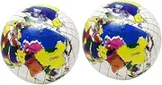 DIYEAH 2pcs Inflatable Globe Beach Ball World Globe Shaped Balls for Pool Fun and Outdoor Games Safe Soft and
