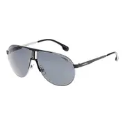 Carrera Men’s 1005/S 0TI7 Ruthenium Black Frame Grey Blue Lens 66mm Pilot Shape