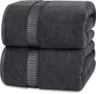 Luxurious Jumbo Bath Sheet 2 Piece, 600 GSM, 35 by 70 Inches, 100% Ring Spun ...
