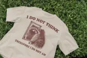I do not think therefore i do not am Graphic T-Shirt, Retro Unisex shirt
