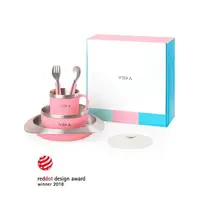 在飛比找安琪兒優惠-台灣 VIIDA Soufflé 抗菌不鏽鋼餐具旗艦組(粉色