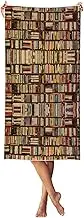 YANYU Neat Bookshelf Print Bathroom Towels Beach Towel Oversized for Adults Quick Dry Lightweight for Summer