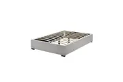 Septima Upholstered Velvet Bed Base - Slate - Double