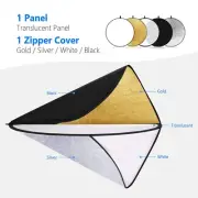 Neewer 5 in 1 Multi-Disc Collapsible Light Reflector 110 cm for Studio
