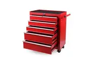 Red 5-Drawer Tool Storage Trolley Cart Garage Cabinet Box Organiser Lockable