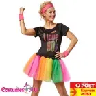 Womens 80s Party Girl T-shirt Costume Girls Retro 1980s I Love 80's Top TShirt