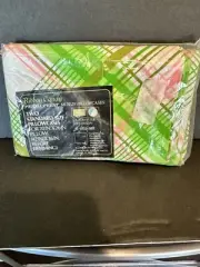 pillowcases Ribbon Candy Standard Size Set 2 vintage Sears Green & Pink