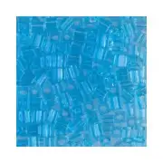 4mm MIYUKI CUBE Transparent Aqua Seed Bead 20gm
