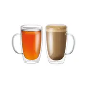 Baccarat Barista Cafe Double Wall Thermal Glass Mug Set of 2