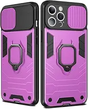 Everlab Case for iPhone 11 Pro Max, 360° Rotation Ring Kickstand [Compatible with Magnetic Car Mount] Shockproof Scratch Proof Protective Lens Cover (Pink)