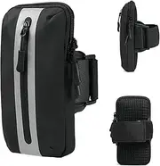 Running Phone Holder Armband, iPhone Arm Bands for Exercise, Running Arm Bands for Cell Phone, Phone Purse Cell Phone Holder for Walking (Black)
