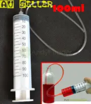 100ml Syringe Reusable Big Large Plastic Hydroponics Nutrient Measuring Syringe