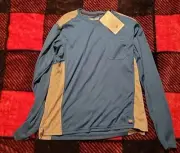 Nwt CORE 365 LONG SLEEVE Pocket SHIRT Blue MENS SIZE M