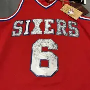 AUTHENTIC Julius Erving Sixers Jersey S Small New HOLO Mitchell Ness Rare