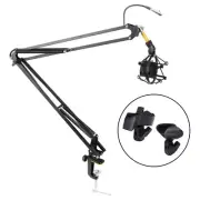 Pyle Suspension Boom Scissor Microphone Stand Universal Table Mount PMKSH04