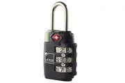1x Lewis N Clark TSA Combi Lock Travel Luggage Padlock - Black