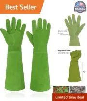 Heavy Duty Rose Pruning Gloves with Elbow-Length Gauntlet for Women, Medium