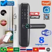 TUYA APP WIFI Smart Door Lock Remote Unlock Fingerprint Magnetic Card Password