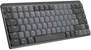 Logitech MX Mechanical Mini Wireless Illuminated Keyboard, Tactile Quiet Switches, Backlit, Bluetooth, USB-C, macOS, Windows, Linux, iOS, Android, Metal, QWERTY UK English Layout - Grey