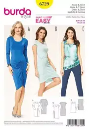 B19 BURDA 6729: EASY 2 SEW DRESS SIZE 10-20 SEWING PATTERN