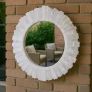 Selenite crystal stone wall mirror - unique sun burst wall mirror| interior deco