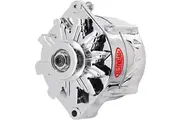 Powermaster Chrome Smooth Look Alternator 100 Amps GM Style Single V-Pulley