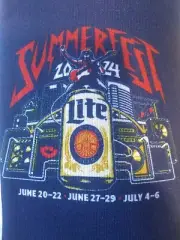 NEW Miller Lite Summerfest Music Milwaukee 2024 Official Beer Can Large Koozie