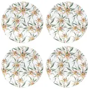 4x LVD Ceramic/Cork Placemat Trivet Tropics Tray Home/Kitchen Decor Round 25cm