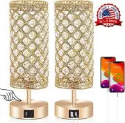 2x Lamparas De Mesa Luces Elegante Modernas Cristal Para Sala Dormitorio Cocina