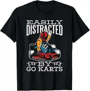 VidiAmazing Easily Distracted by Go Karts Loves Car Racing Kart Racing ds528 T-Shirt