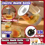 - 1.5L CAPACITY ELECTRIC KETTLE /3PIN SG PLUG HEALTH KETTLE