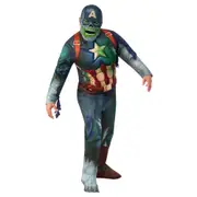 Marvel Captain America What If Zombie Deluxe Costume w/ Mask Dress Up