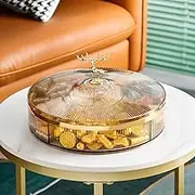 Food Platters With Lids Food tray Snack Tray, Divided Serving Tray with Lid, Fruit Trays for Serving for Party, 5 Compartment Relish Tray with Lid, Acrylic Snack Serving Tray, for Snack, Candy, Nut, P