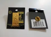 Vintage 1996 Atlanta Summer Olympic Games Gold Stylized Torch Pin: Set of 2 NOS