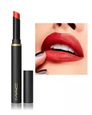 MAC Powder Kiss Velvet Blur Slim Stick Lipstick 877 DEVOTED TO CHILI 0.07 oz NIB