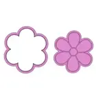 Flower daisy cookie cutter and stamp debosser baking two tone