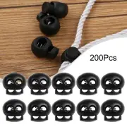 Cord Lock Stopper Clamp Toggle Clip 200pcs Pack Essential Sewing Accessories