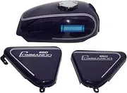 Compatible With Norton Commando Roadster 850 Fuel Gas Petrol Tank Blue Paint With Panel & Cap