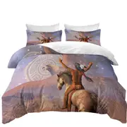 Native American Brave the Eagle Warrior Quilt Cover