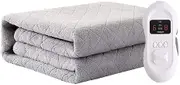 Heating Electric Blanket in Autumn and Winter, Fully Fitted Heated Mattress Cover | Double Size | Dual Control | Built in Advanced Overheat Protection System | Foot Warmth T