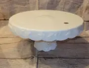 Vintage Westmoreland Milk Glass Pedestal Cake Stand Plate Grape Vines NEW