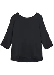 Marina Rinaldi Bambus Satin top - Navy - 23 (UK18 / Xxl) 23 (UK18 / XXL)