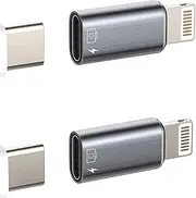 iPhone OTG Adapter(2Pack)USB C Female to Lightning Male Charger Data Sync Converter Type-C Headphone Dongle Camera Card Reader Flash Drive Mouse Keyboard for Apple 11 12 13 14 Pro Max X 8 7 Plus Xr Xs
