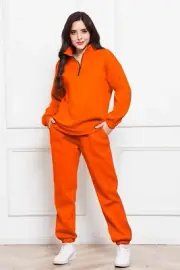Cozy half zip sweatshirt & jogger set